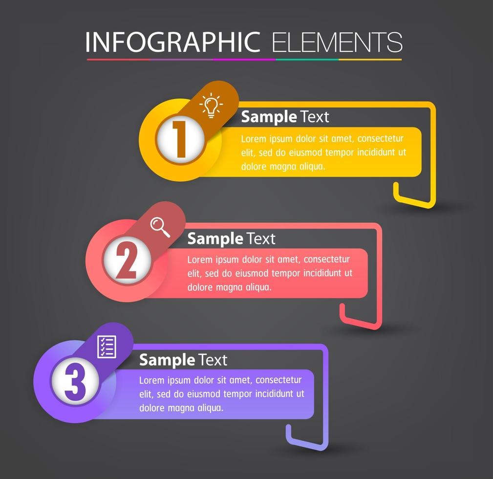 plantilla de cuadro de texto moderno, infografía de banner vector