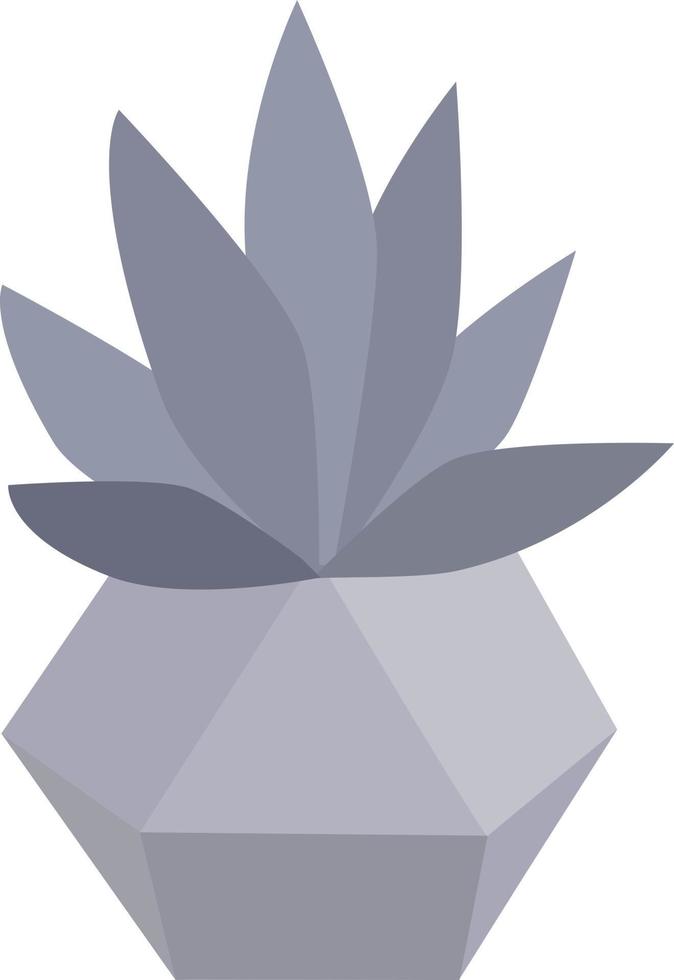 Succulent in a flower pot vector