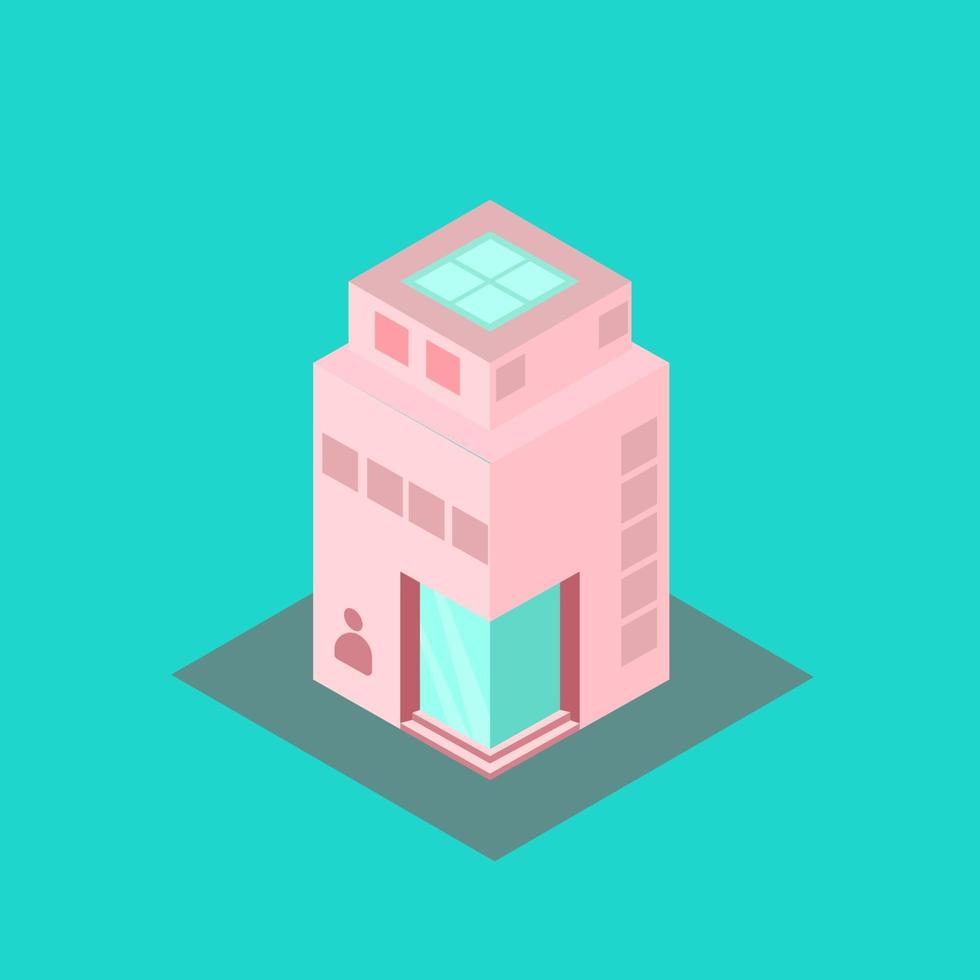 Isometric illustration depicting an office vector