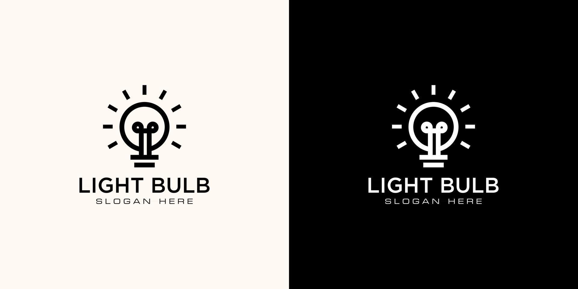 light bulb logo design vector