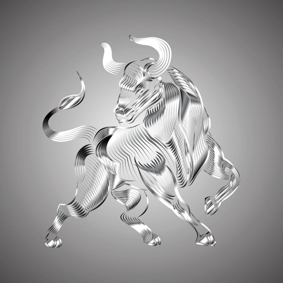 ox line art vector illustration