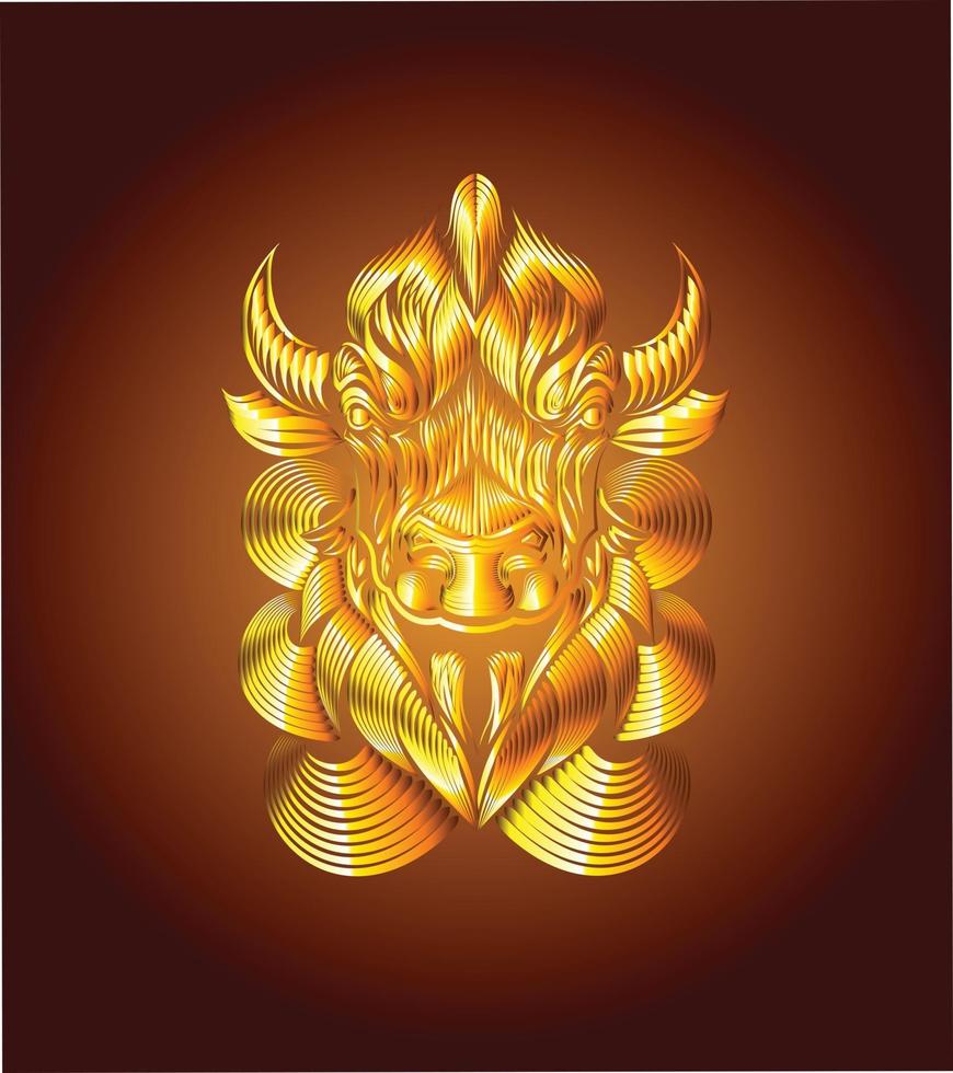 ox head vector line art