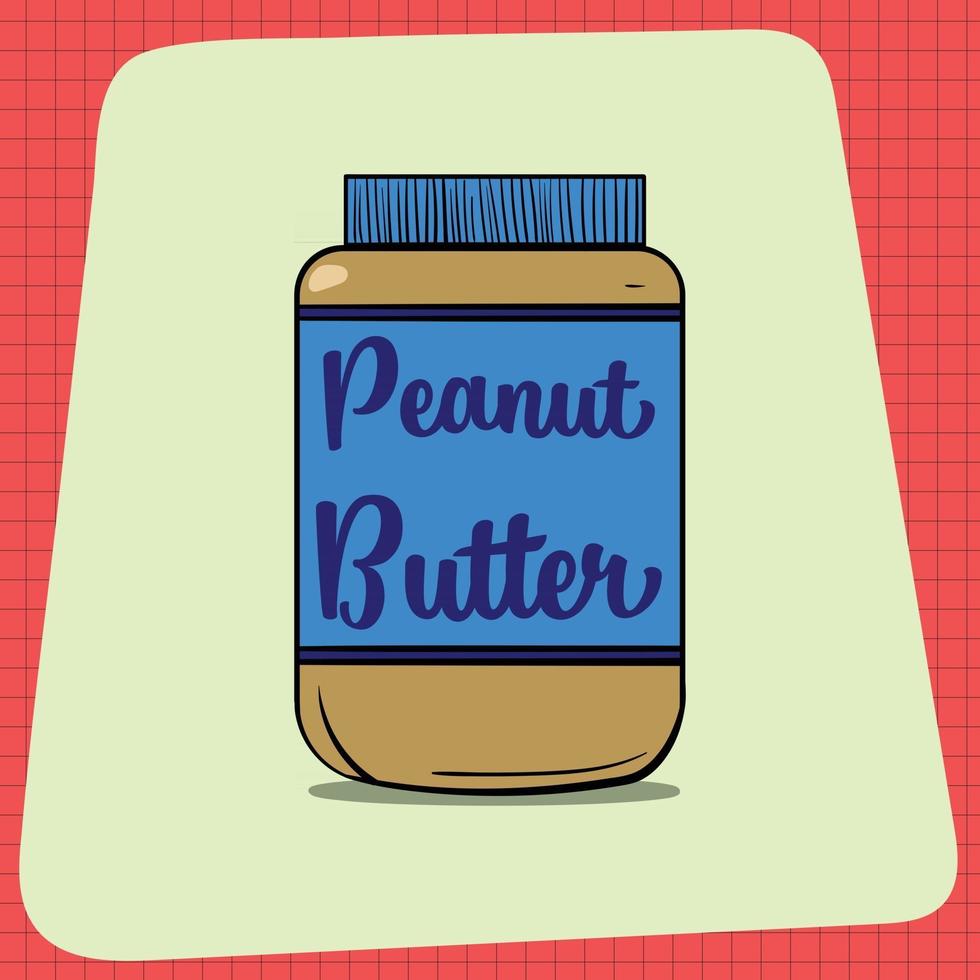 A Big Jar of Peanut Butter. vector