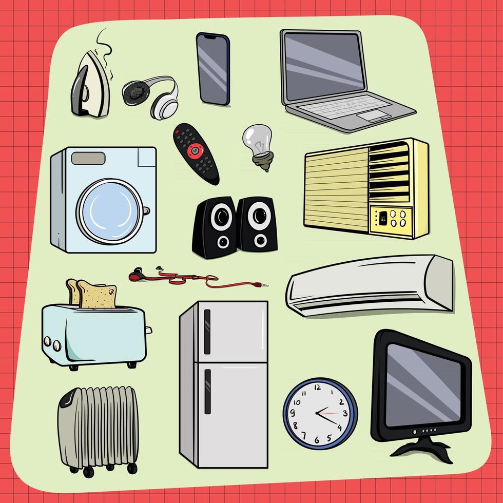 Appliances used at home everyday vector