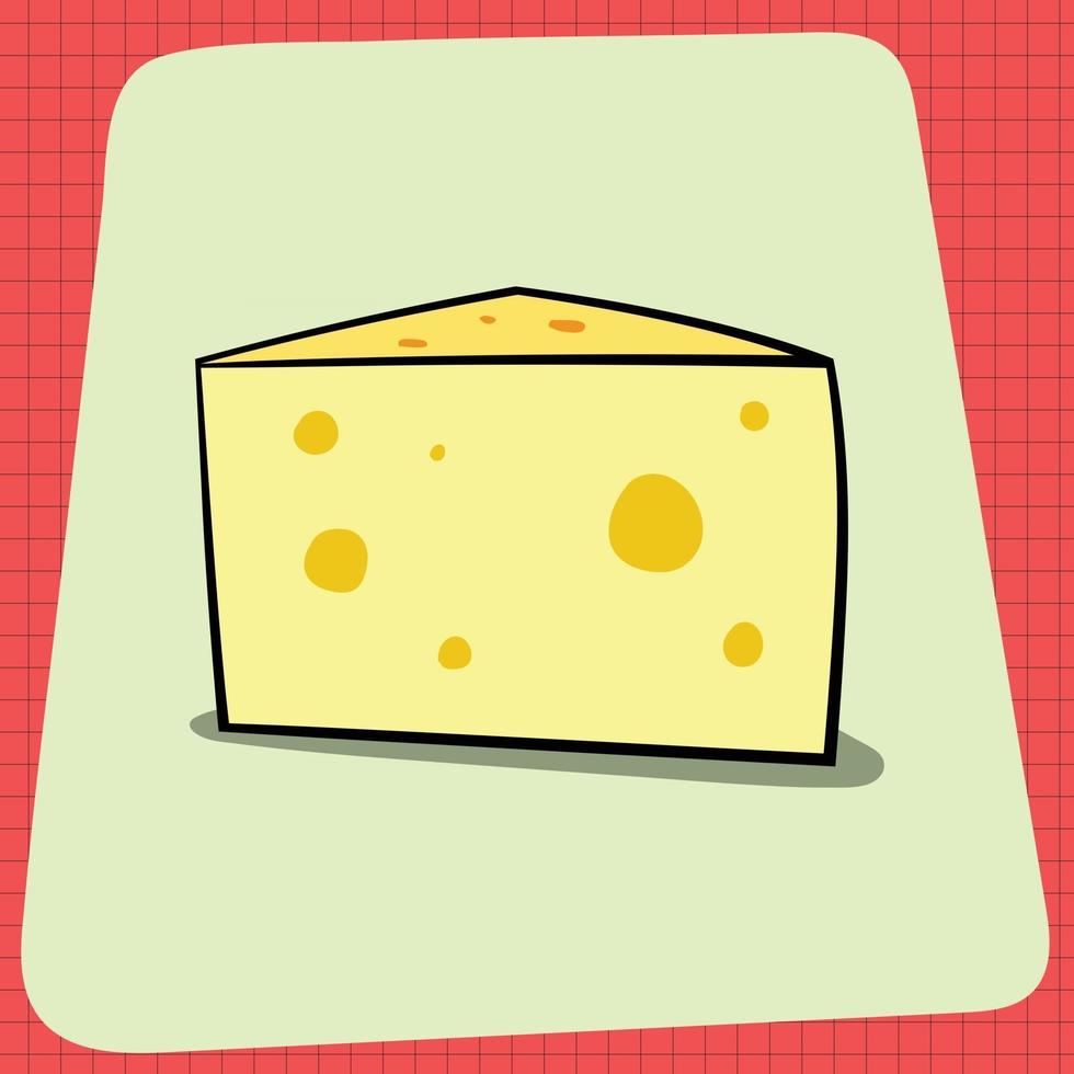 bloque de queso maloliente vector