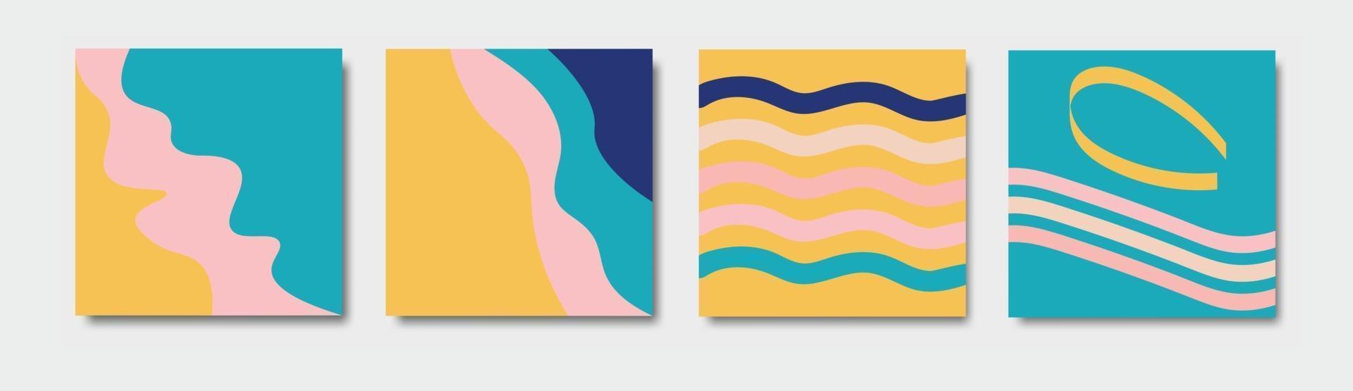 wavy abstract colorful pastel free vector