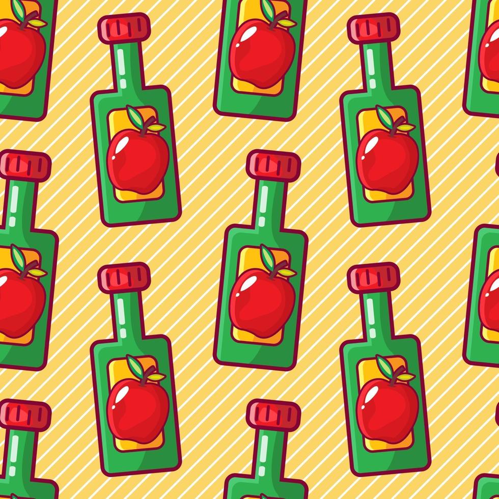 apple cider vinegar seamless pattern illustration vector