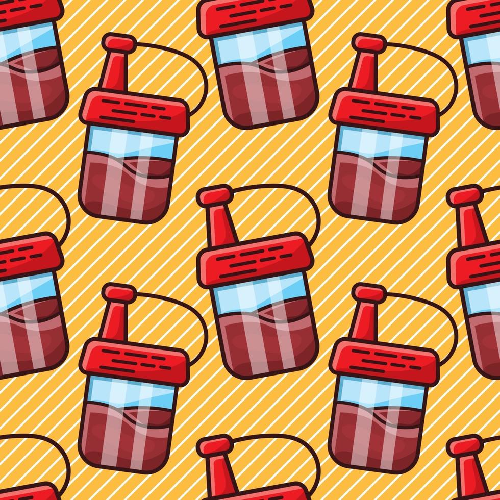 soy sauce bottle seamless pattern vector illustration