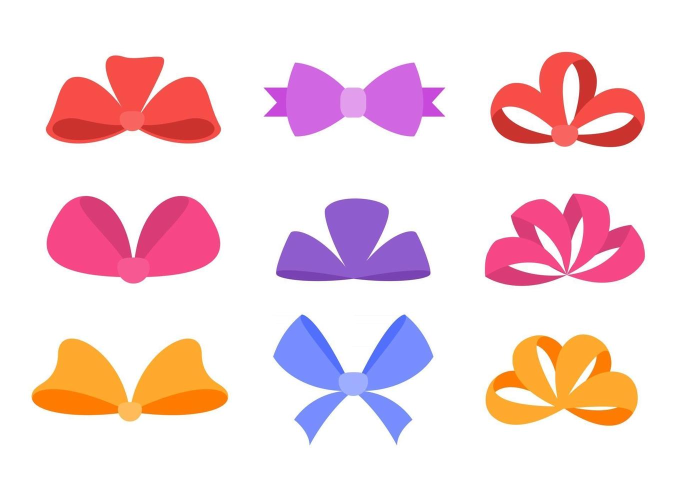 Ribbons tied with bows decorated with gift boxes on New Year's Day vector