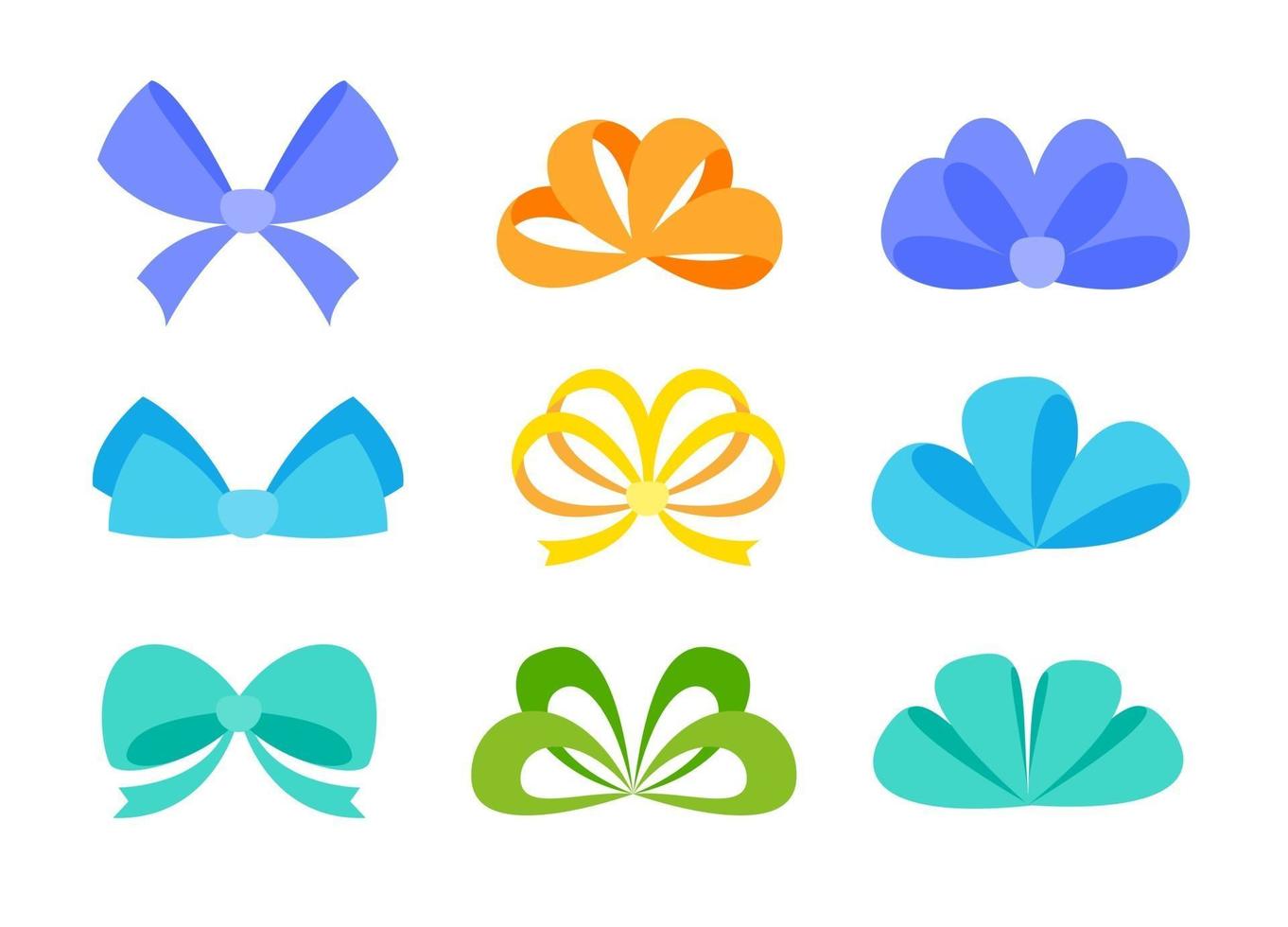 Ribbons tied with bows decorated with gift boxes on New Year's Day vector