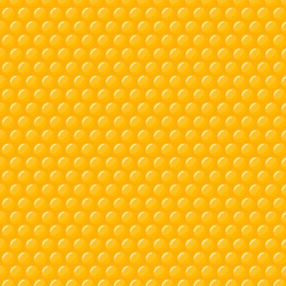 Yellow Honeycomb Seamless Pattern vector
