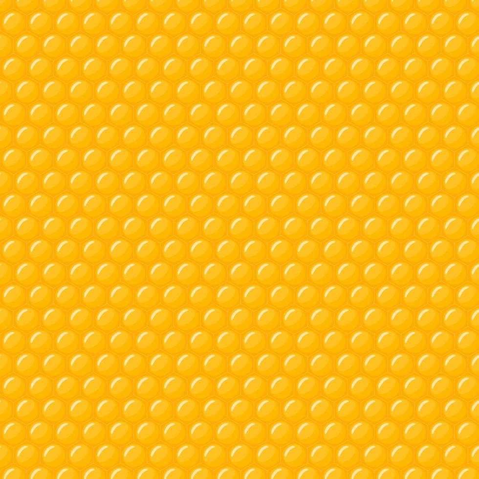 Yellow Honeycomb Seamless Pattern vector