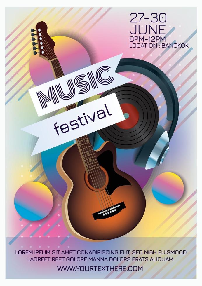 music night party music festival poster vector