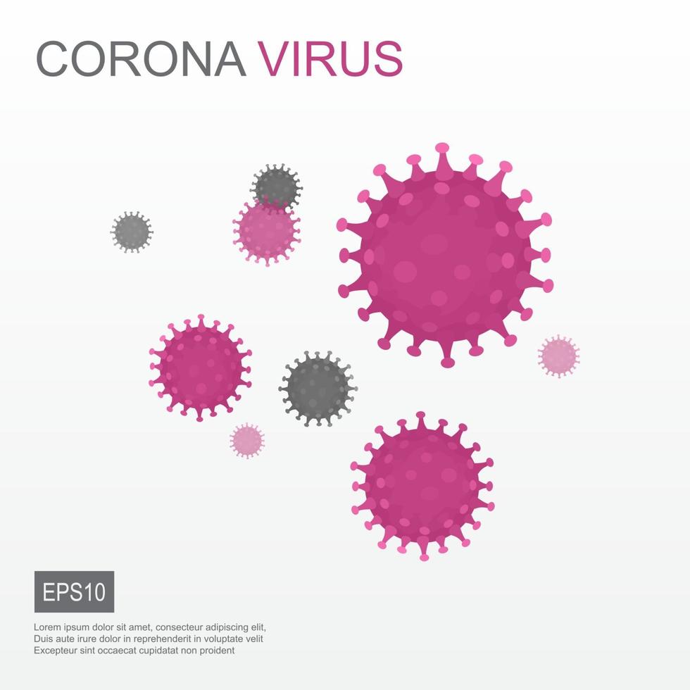 Ilustración de vector de virus corona covid-19