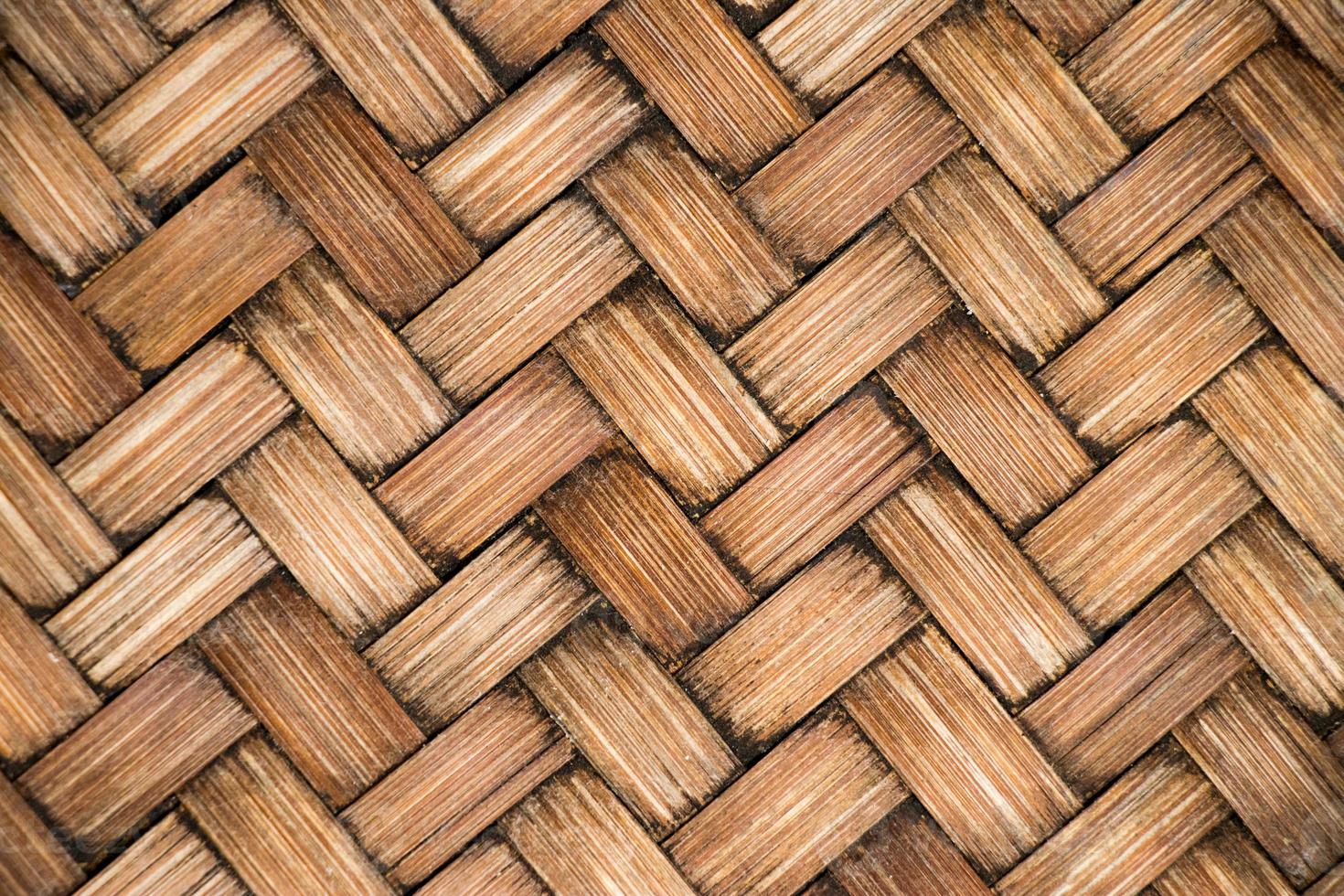 Closed up of brown color wooden weave texture background photo