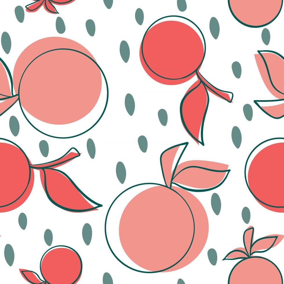 Minimalist seamless pattern with apples vector illustration