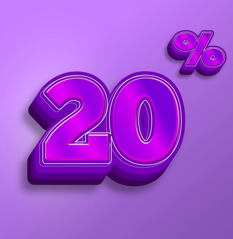 Number text effects for sale discount price vector