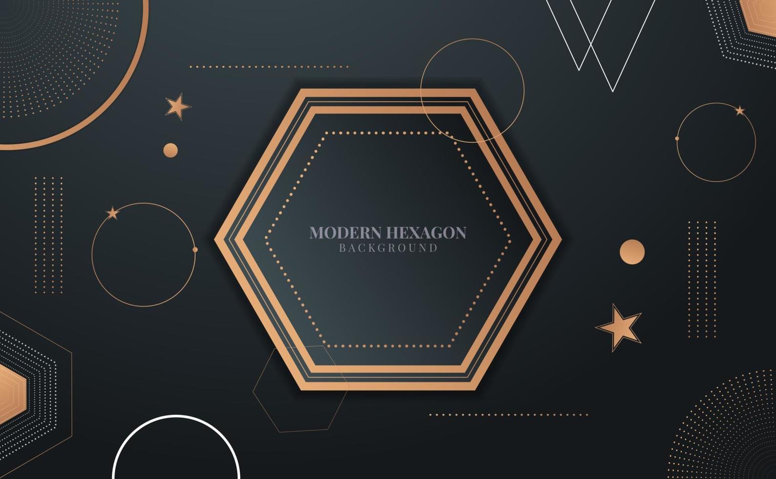 modern geometric hexagon design vector