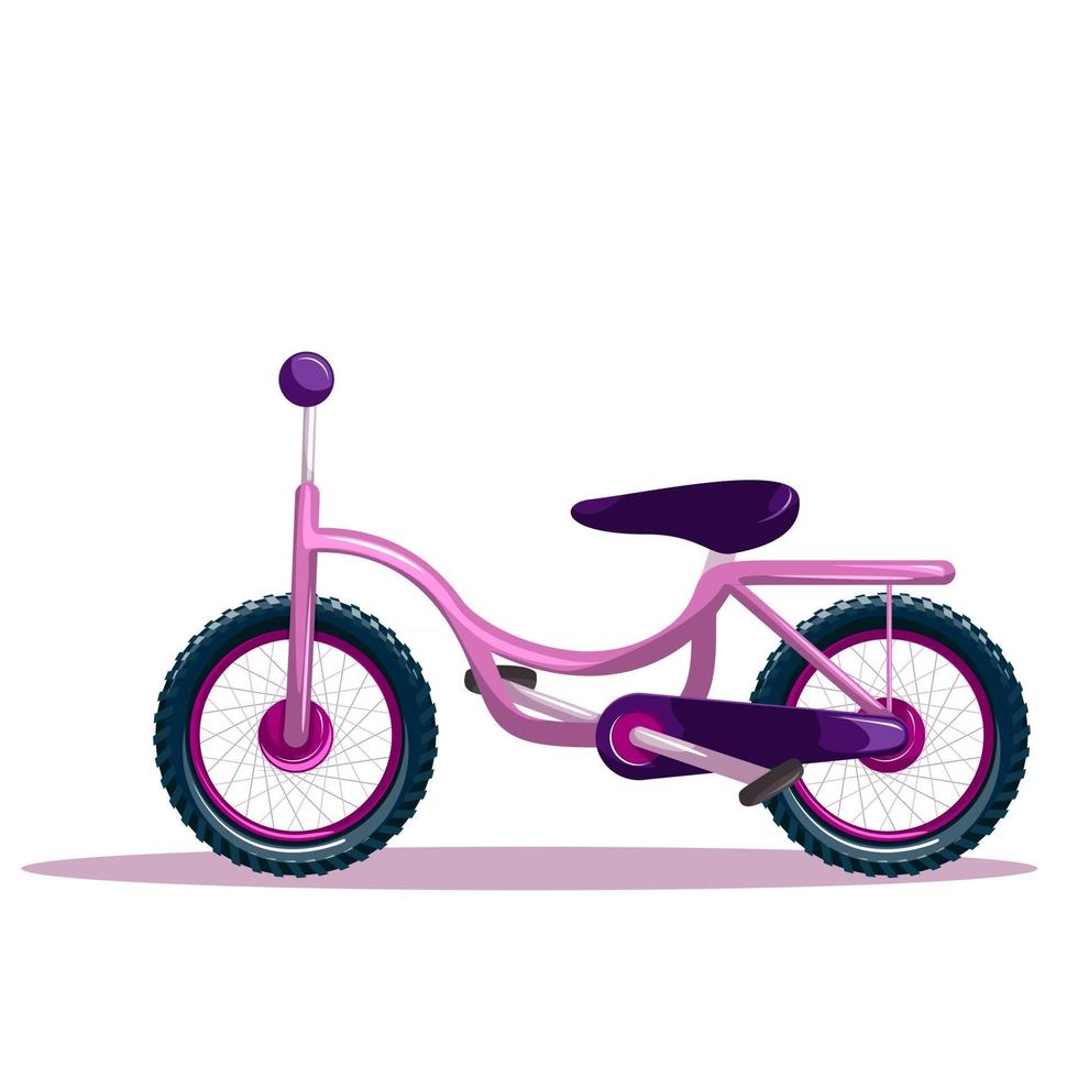 imagen vectorial de una sola bicicleta aislado sobre fondo blanco. vector