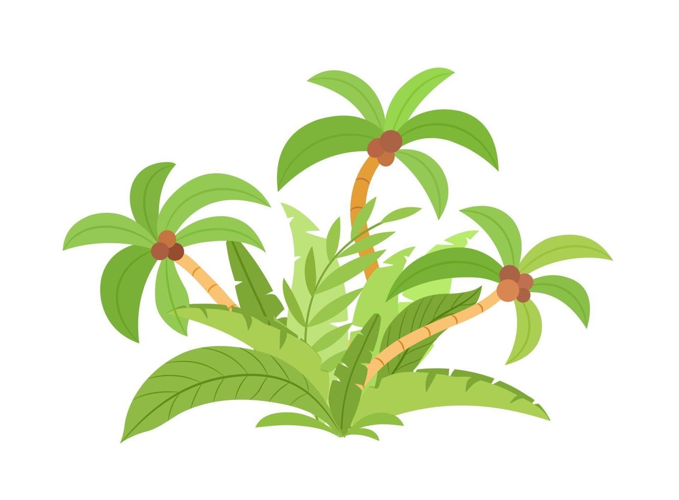 Jungle. Palm leaves. Summer vector illustration