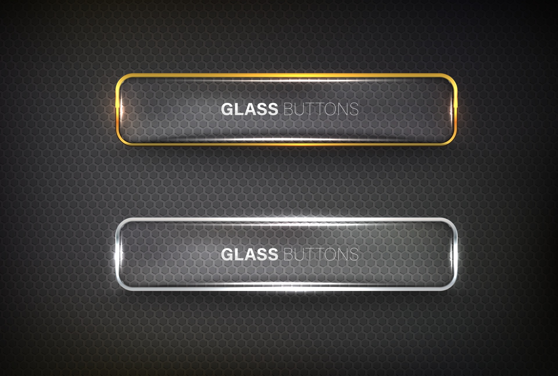 glass Button web set on black 2967137 Vector Art at Vecteezy