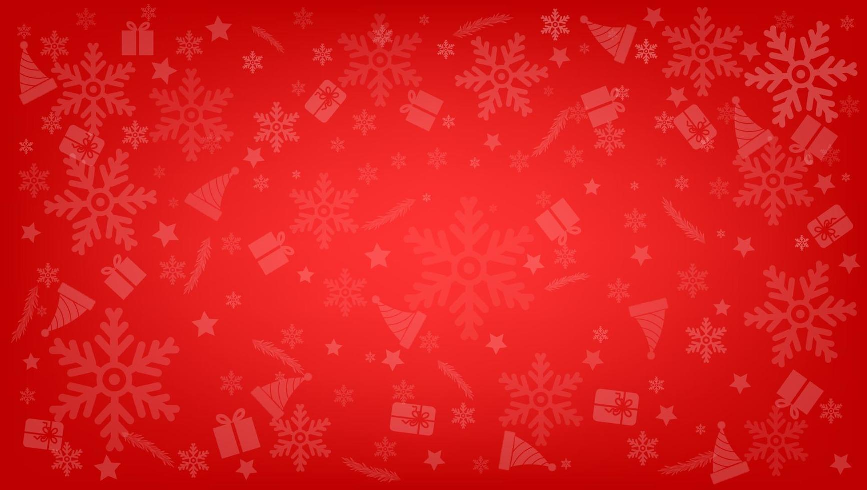 Objeto de Navidad sobre fondo rojo ilustración vectorial vector