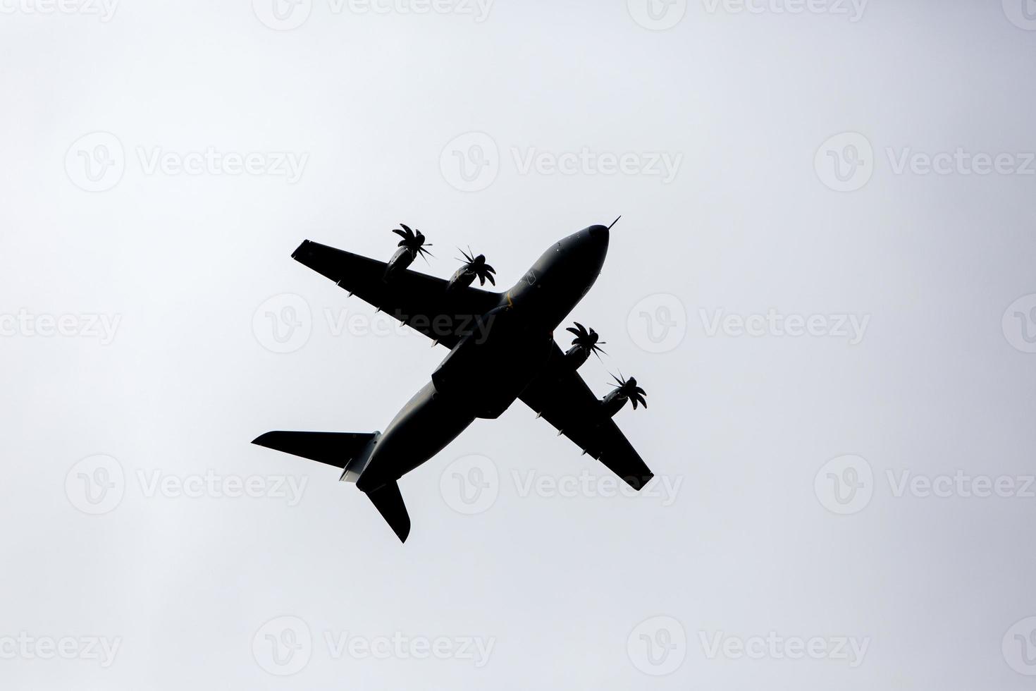 Exhibition and Air parade in the sky of Madrid, Spain photo