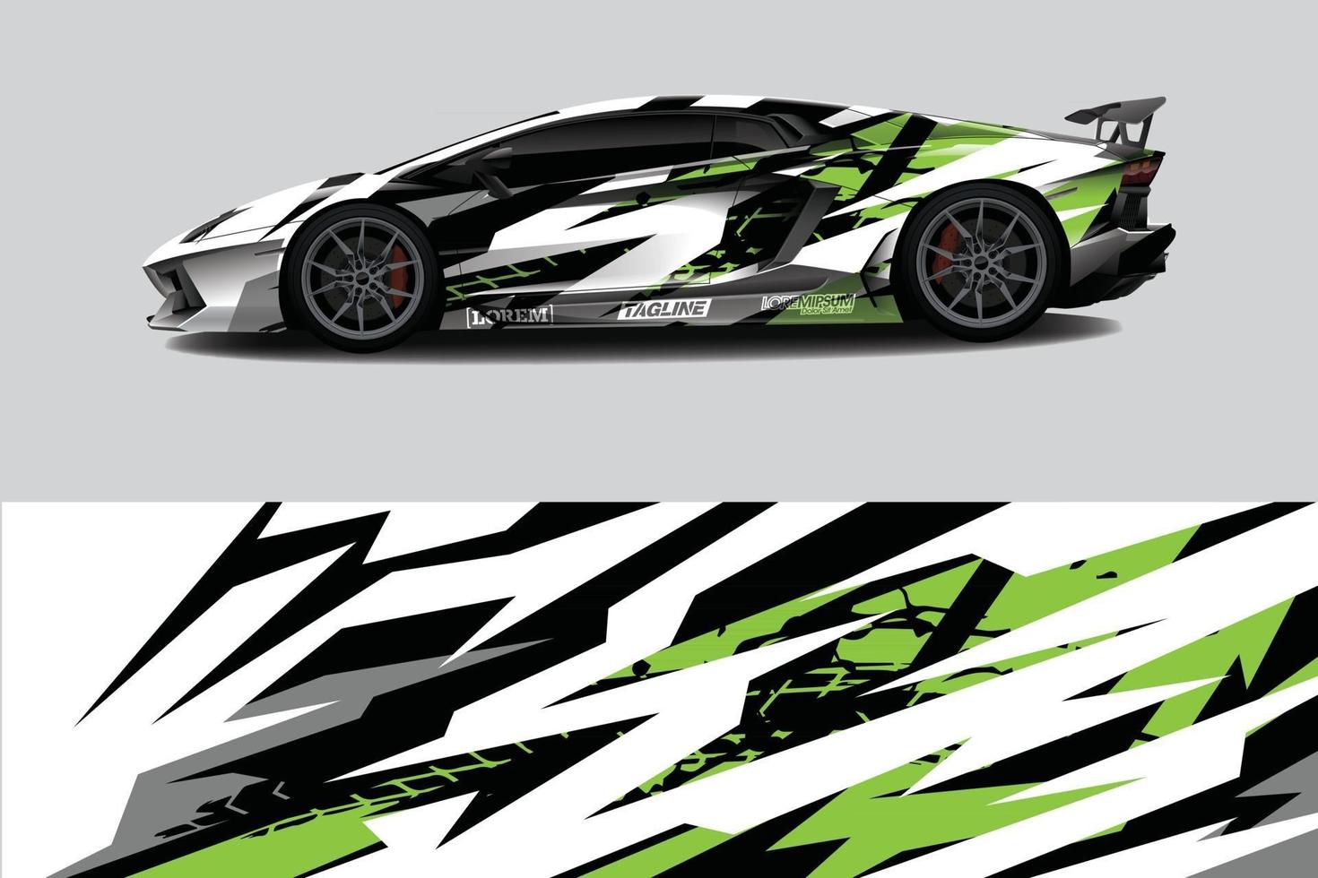 Car wrap graphic racing abstract background for wrap and vinyl sticker vector