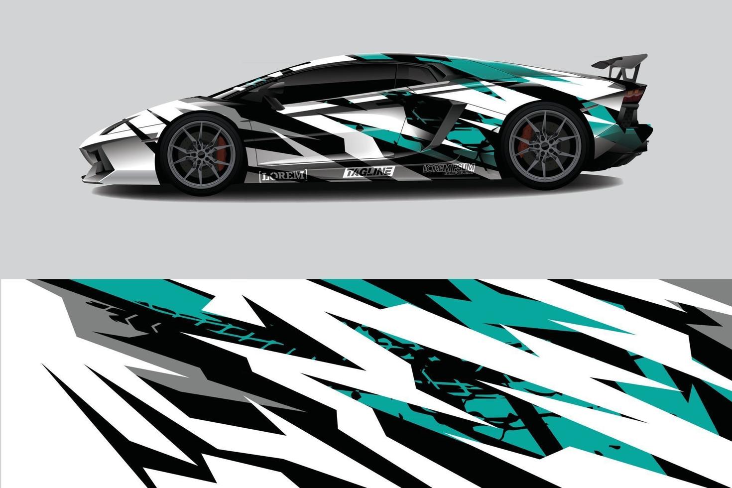 Car wrap graphic racing abstract background for wrap and vinyl sticker vector