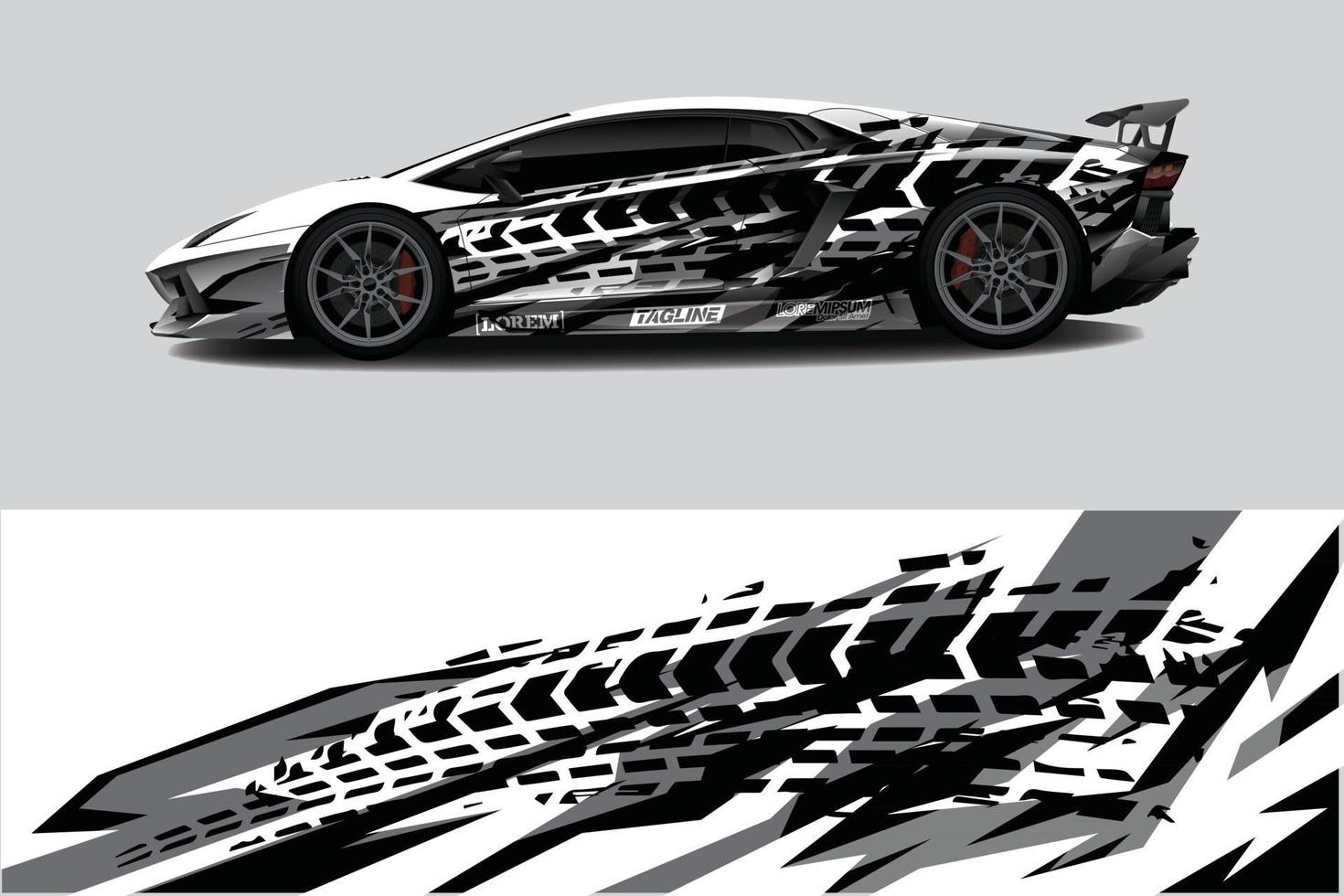 Car wrap graphic racing abstract background for wrap and vinyl sticker vector