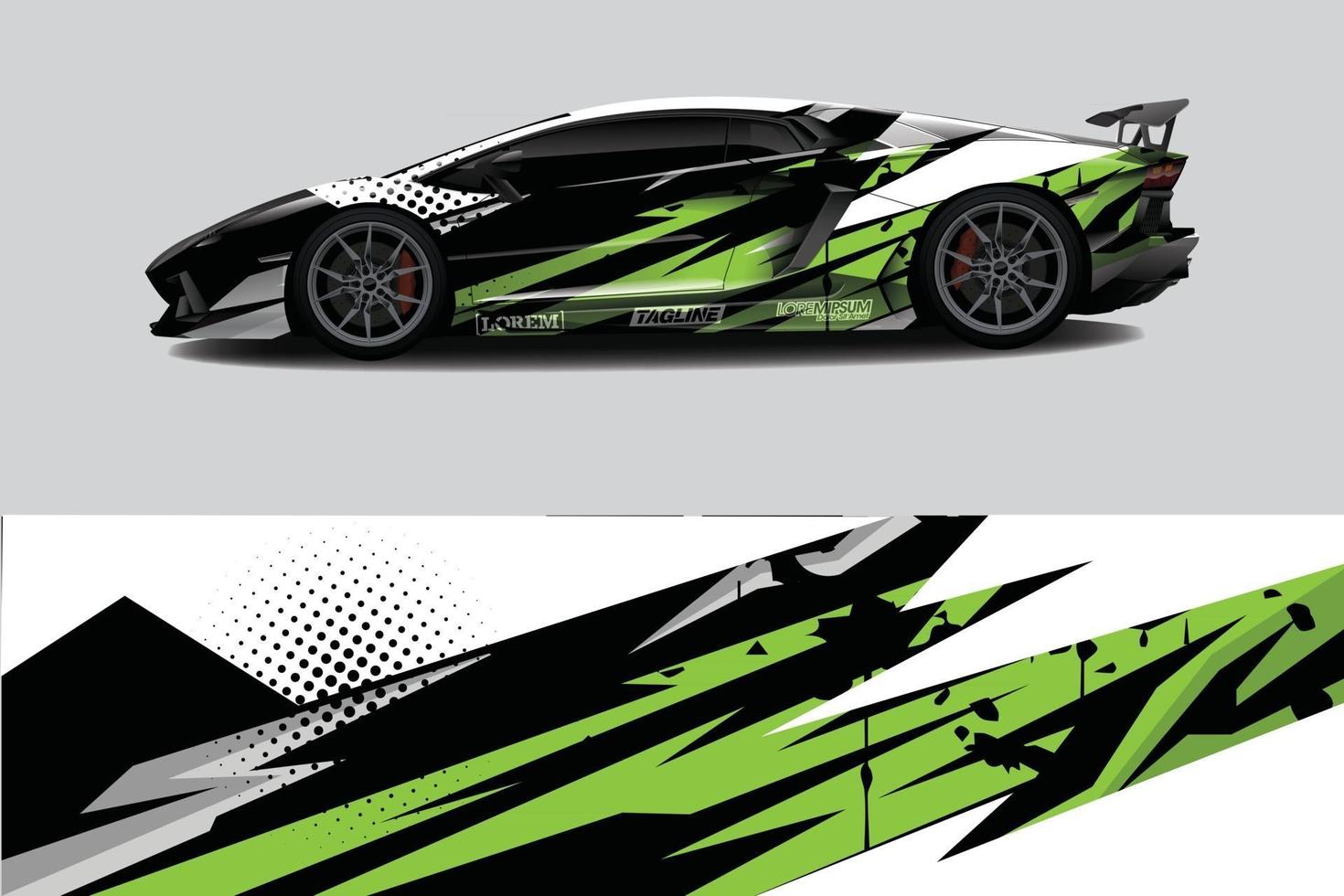 Car wrap graphic racing abstract background for wrap and vinyl sticker vector