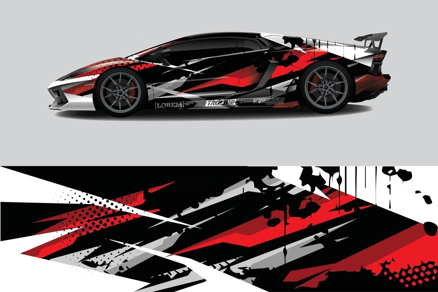 sport car decal wrap design vector 2967623 Vector Art at Vecteezy