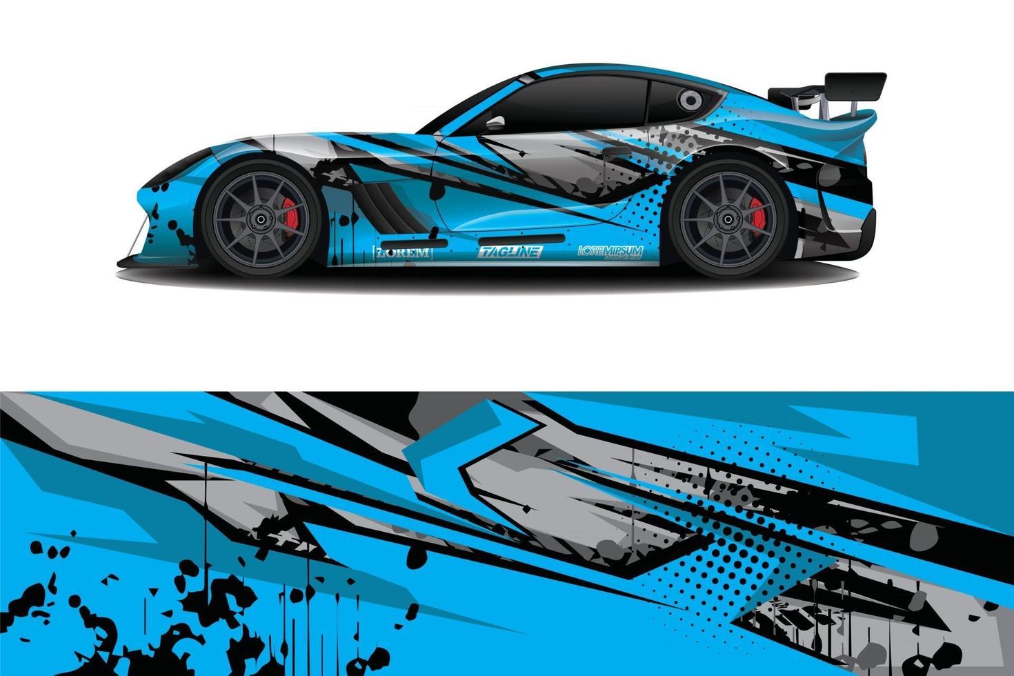 sport car decal wrap design vector