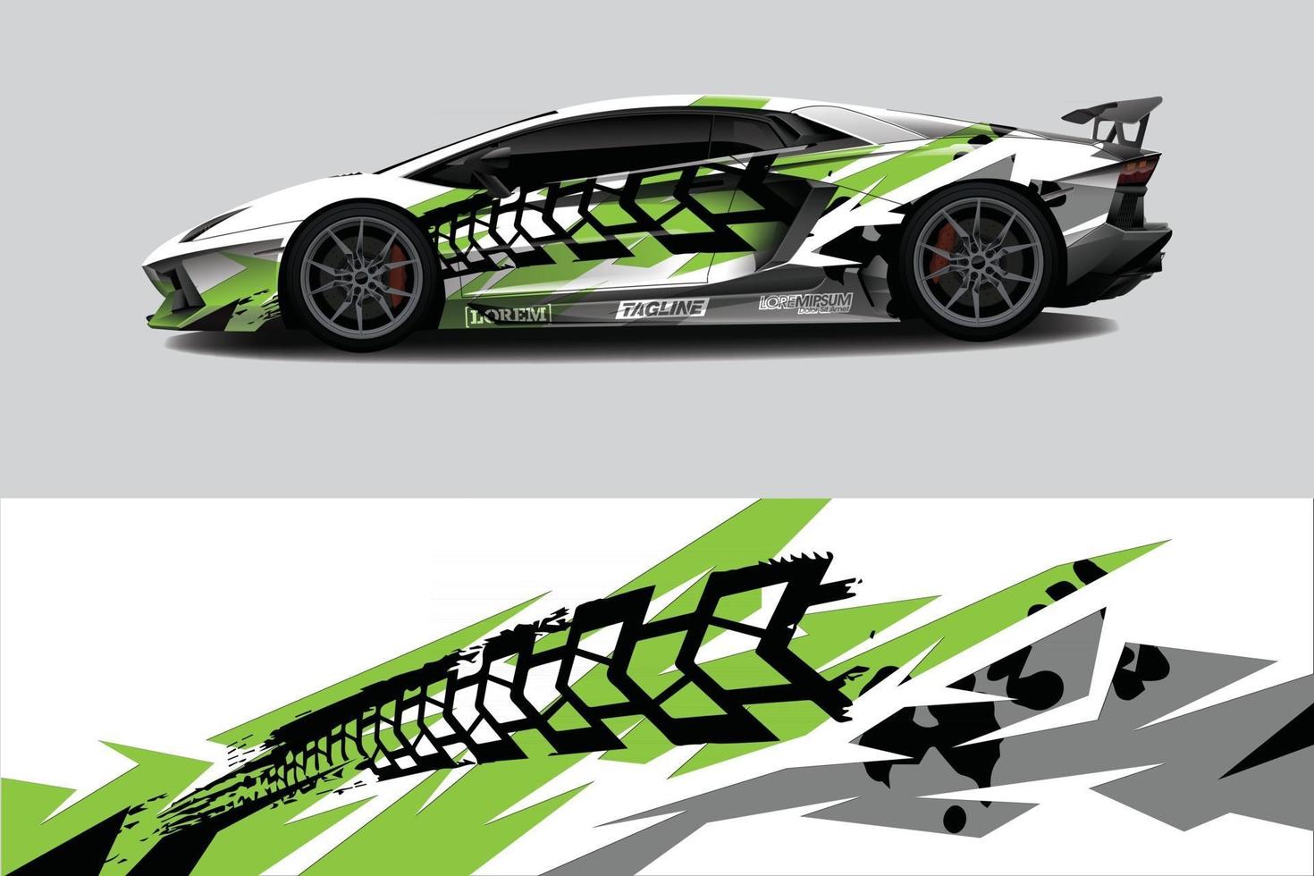 Car wrap graphic racing abstract background for wrap and vinyl sticker vector