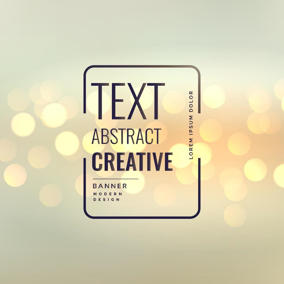 nice bokeh background design with text creative vector