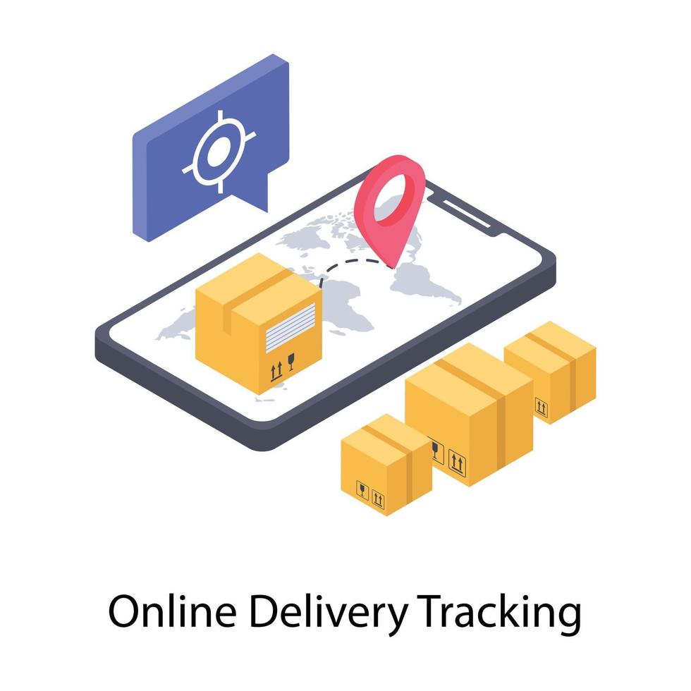 Online Delivery Tracking vector