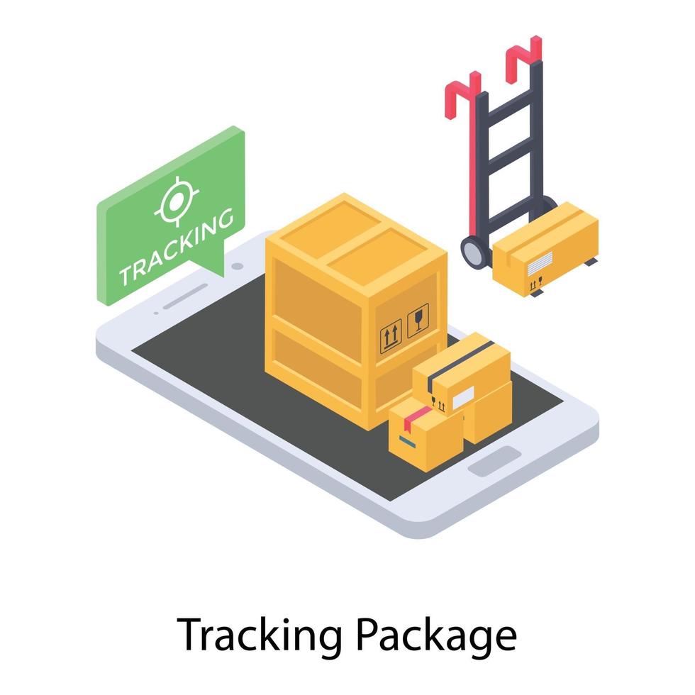 Parcel Tracking Concepts vector