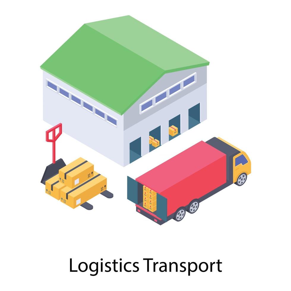 Cargo Container Loading vector