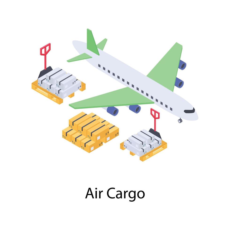 conceptos de transporte aéreo vector