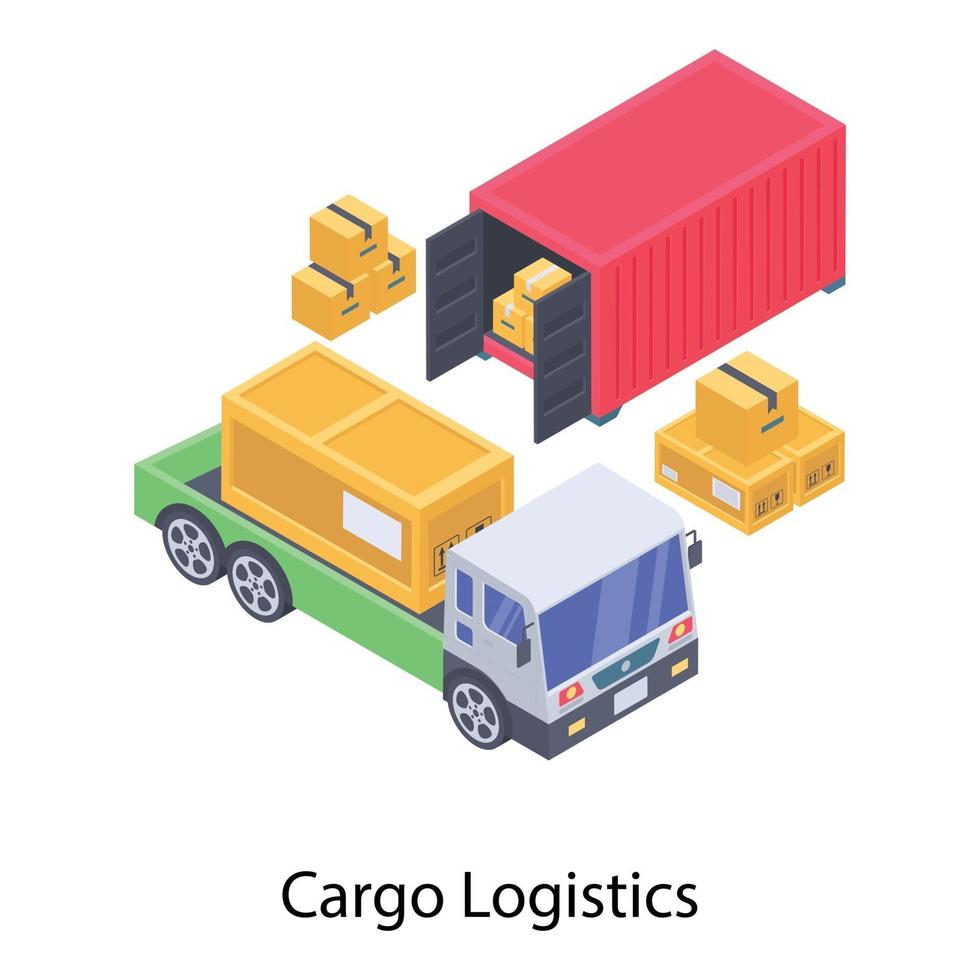 Cargo Container Loading vector