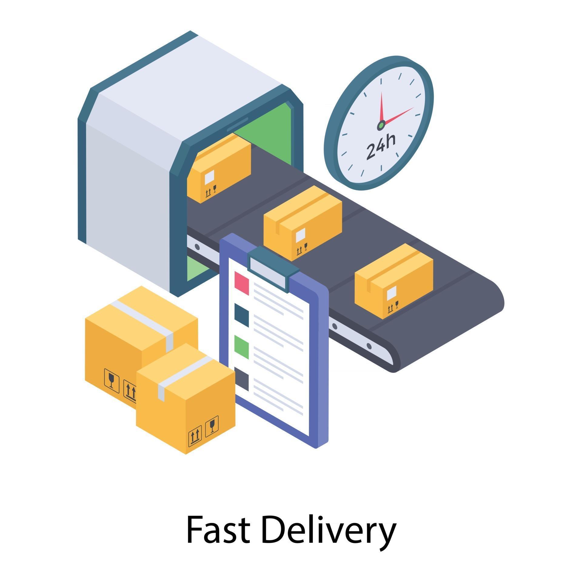 Quick Delivery Services 2967766 Vector Art at Vecteezy