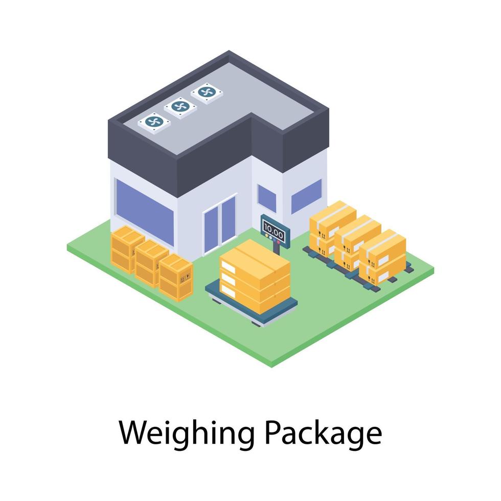 Weighing Package Concepts vector