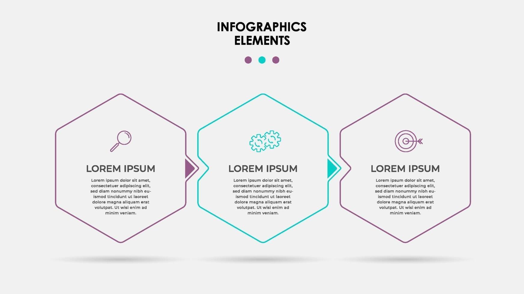 Infographic design business template with icons and 3 options or steps vector