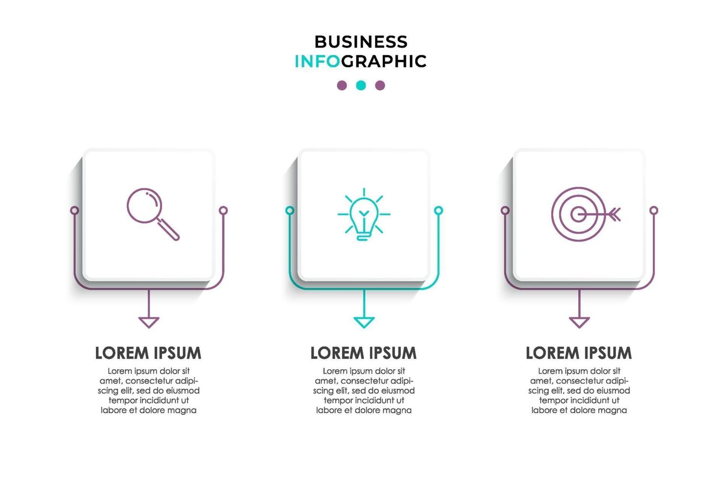 Infographic design business template with icons and 3 options or steps vector