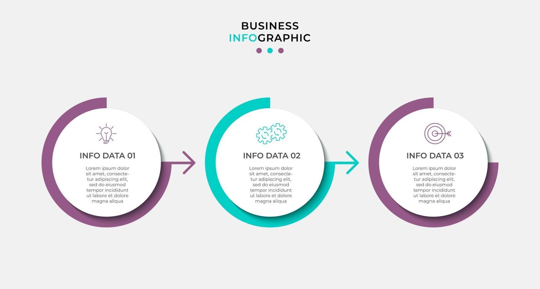Infographic design business template with icons and 3 options or steps vector