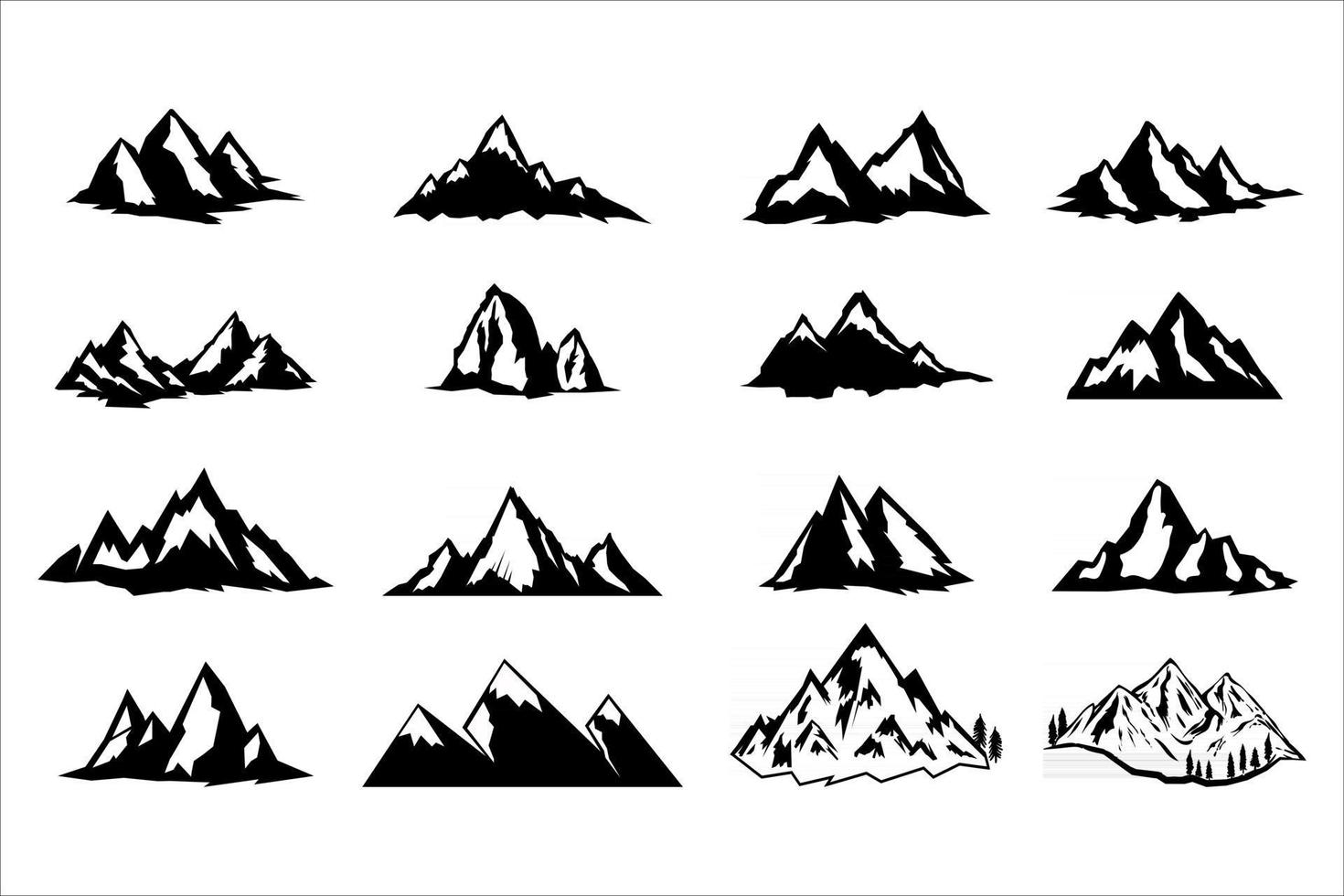 Mountain Peaks vector eps 10