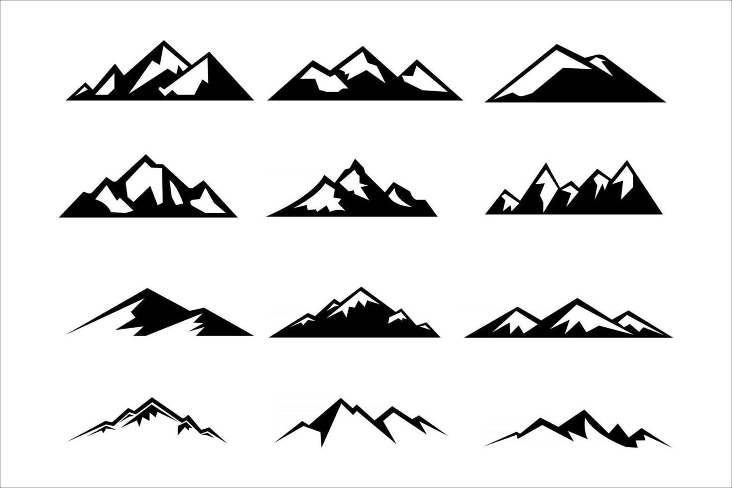 formas de montaña para logos vector