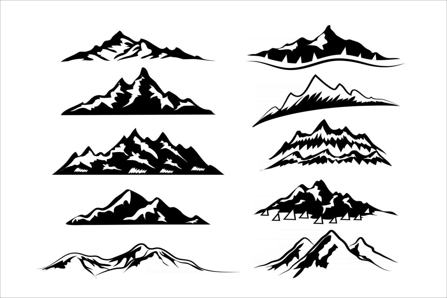 Snowy Mountain Peaks vector