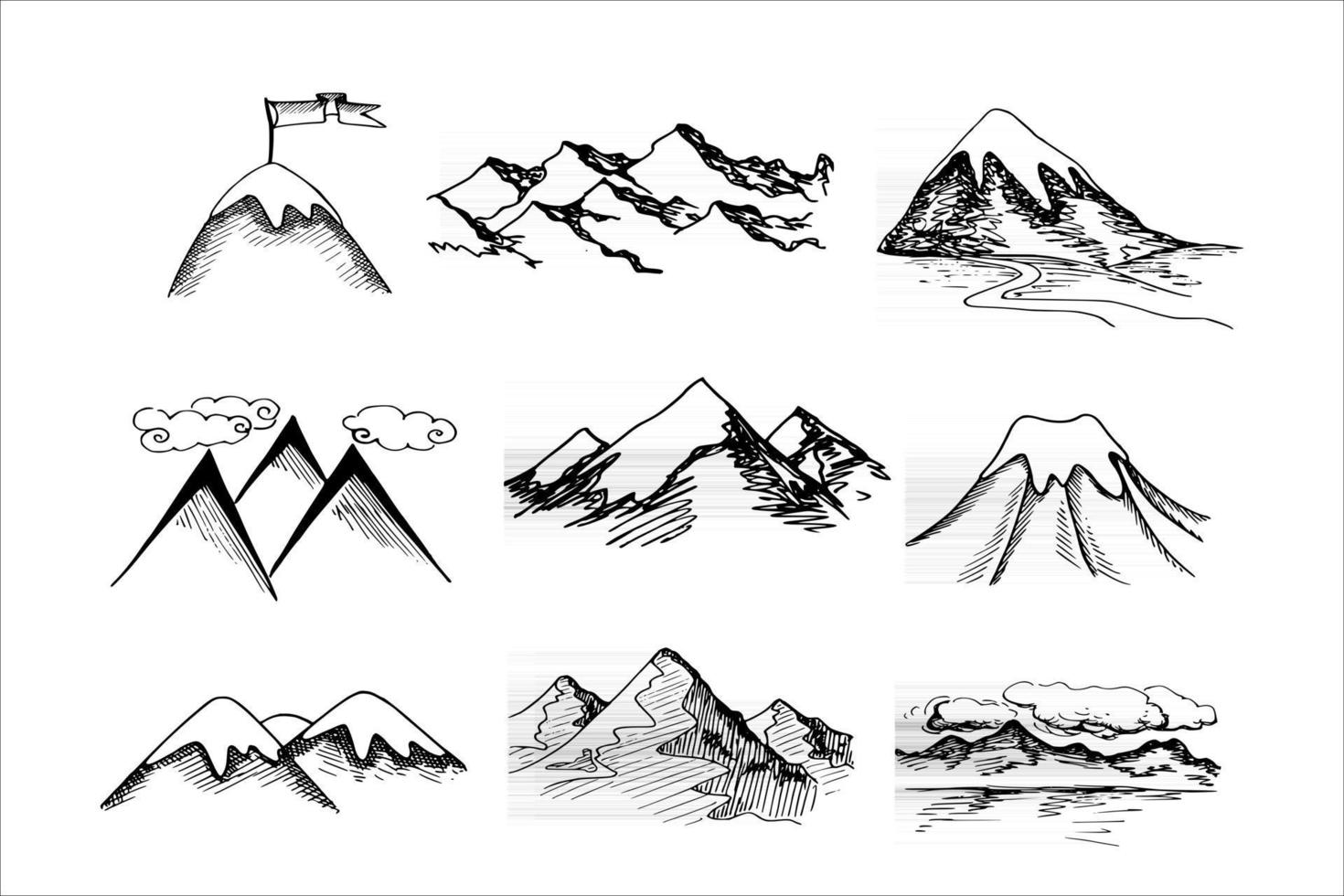 Mountain Ranges vector