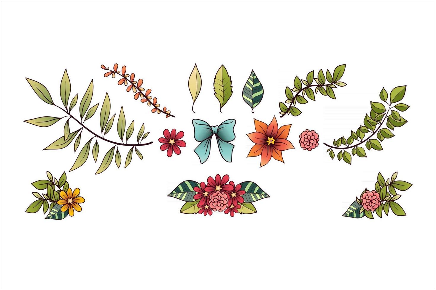 floral vector set